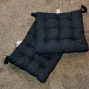 Mainstay Chair Pad Navy Blue 16" X 15.5" Set Of 2